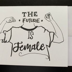 Carte de correspondance pour une personne L'avenir est féminin
