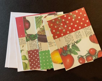 Farmer's Market Collage Note Card Set FINAL SALE