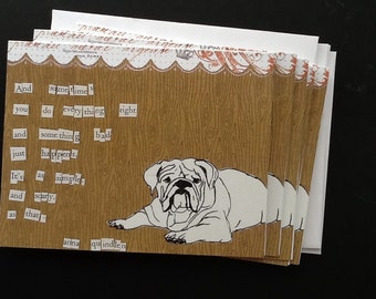Bad Things Happen Bulldog Notecard Set