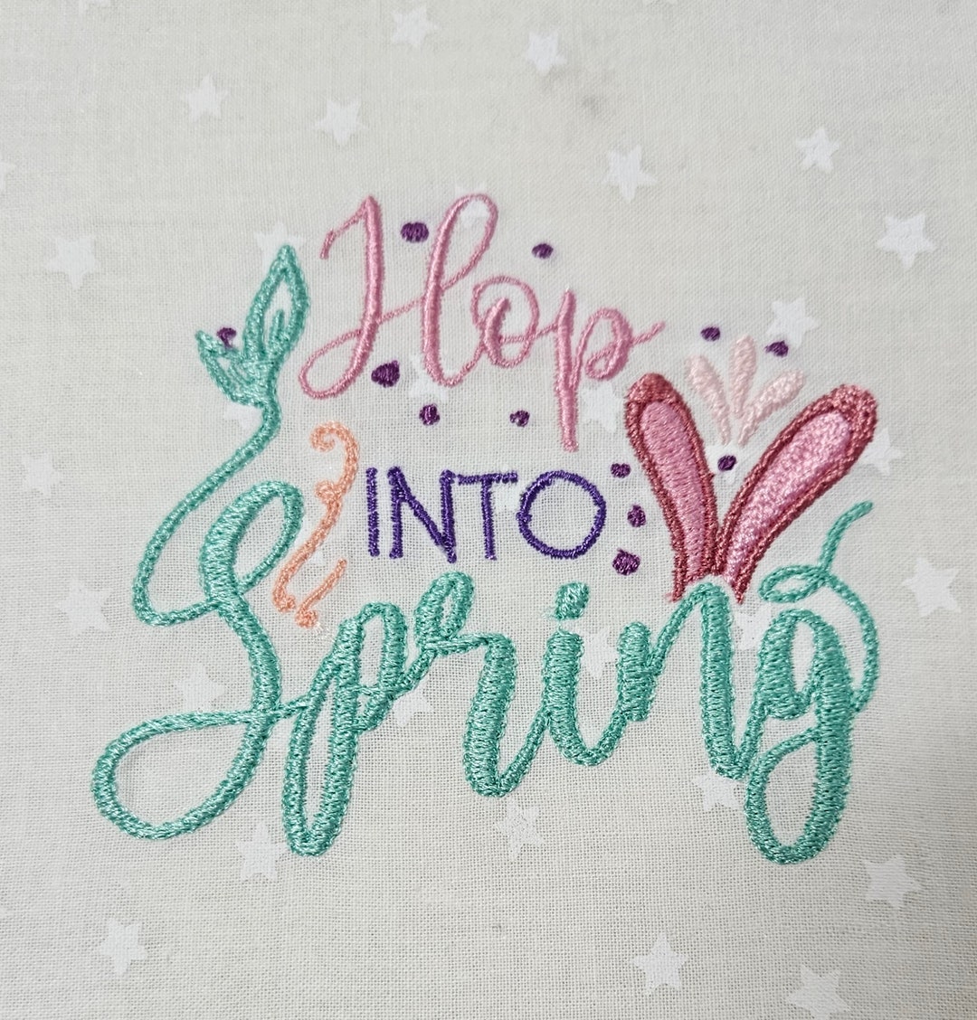 Easter - Hop Into Spring Machine Embroidery Design - Etsy