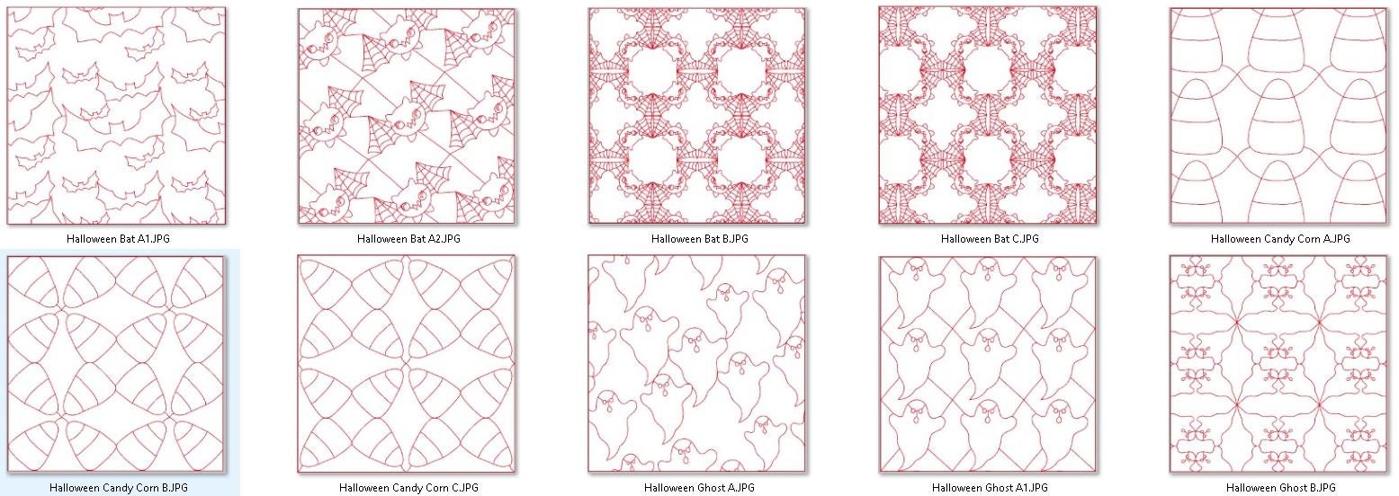 Decorative Fills Halloween - files for Babylock and Brother Embroidery Machines and Software - PLF files
