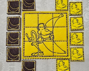 Tic Tac Toe Game Monkey and Banana   - In The Hoop -- Machine Embroidery Designs
