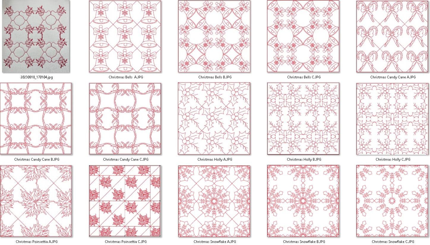 Decorative Fills Christmas - Fills for Babylock and Brother Embroidery ...