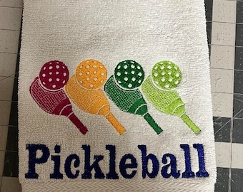 Pickleball Paddles - Machine Embroidery Design