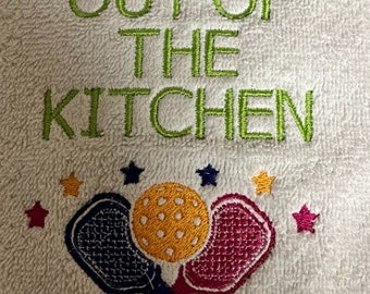 Pickleball - Stay out of the Kitchen - Machine Embroidery Design