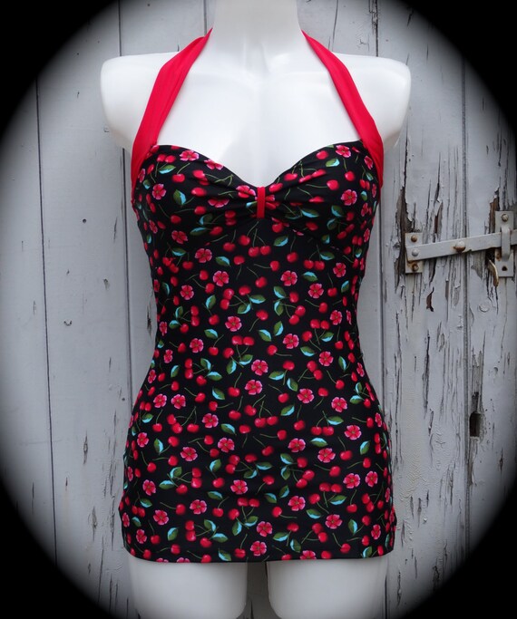 cherry swimming costume