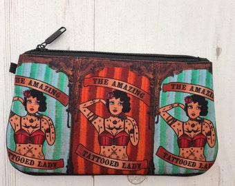 Tattooed Lady Purse - Bag Pin Up Vintage Retro Poster Tattoo Ethical