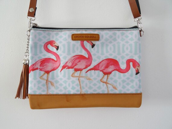 flamingo clutch bag