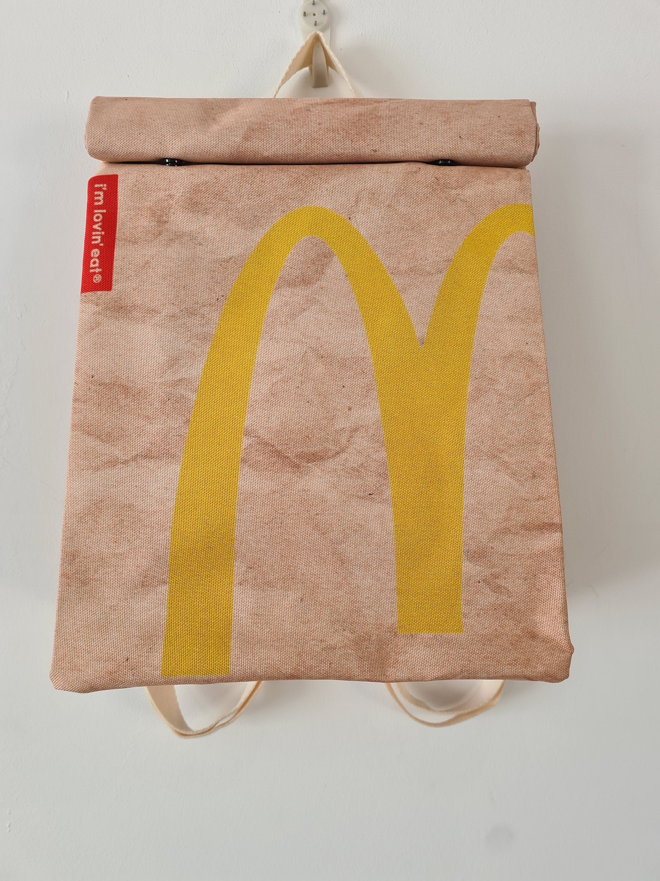 Mcdonalds Style Backpack Waterproof Rucksack School Bag Etsy Canada