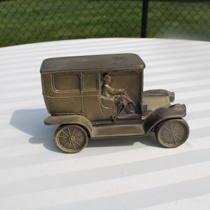 Metal Old Fashioned 1908 Car Coin Bank - Bank Advertising Piggy Bank - Western Pennsylvania National Bank