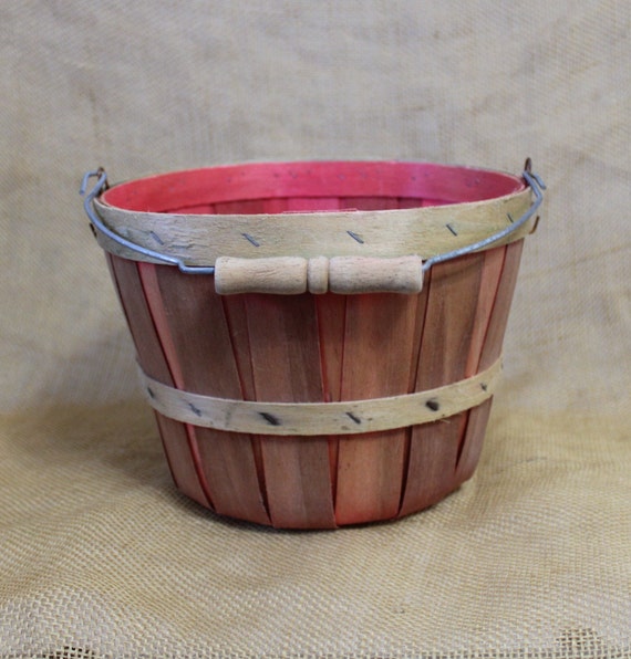 Bushel Basket with Handles, Wooden