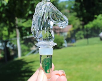 Waterford Lead Crystal Horse Bottle Stopper - NOS