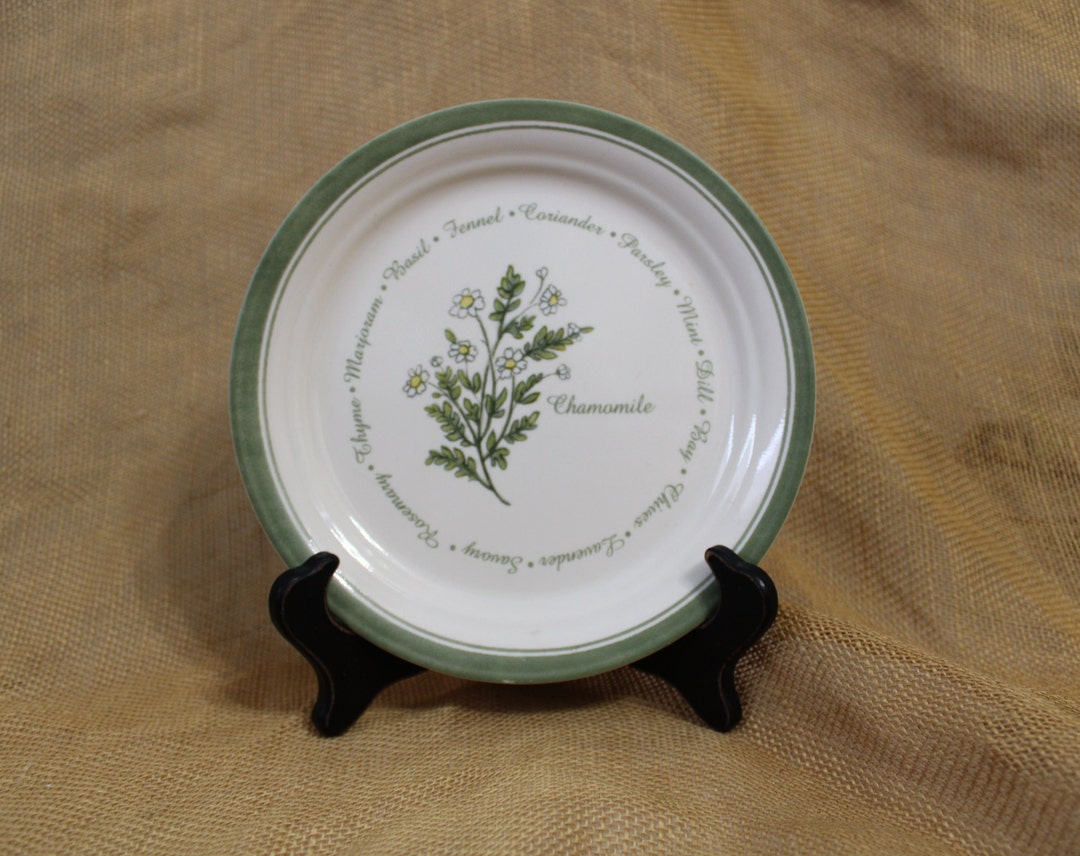Corelle Luncheon Plate in the Thymeless Herbs Pattern Made Etsy