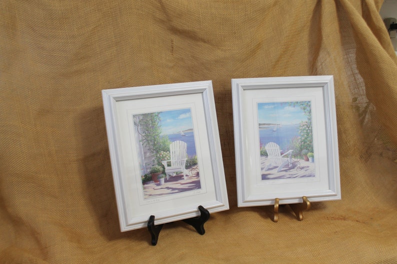 Pair of Framed Beach Chair Prints From Carol Saxe Titled - Etsy
