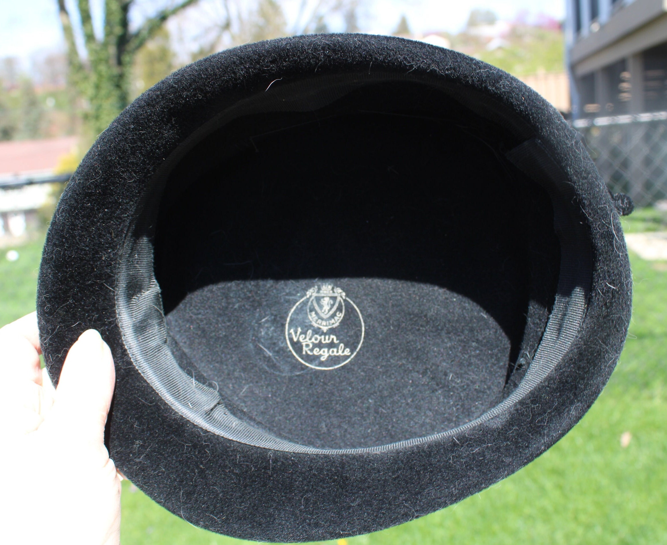 Black With Gold Accent Ladies Hat by Merrimac Velour Regale Black With Gold Accent Ladies Hat by Merrimac Velour Regale