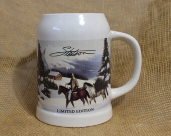 Stetson Limited Edition Ceramic Mug / Beer Stein - Cowboy Mug - Large Western Mug