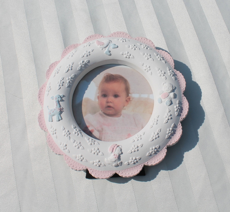 Baby Gift 9146 Russ Bernie /& Company Sweet Memories Pink and White Baby Photo Frame Style No Baby Girl Picture Frame
