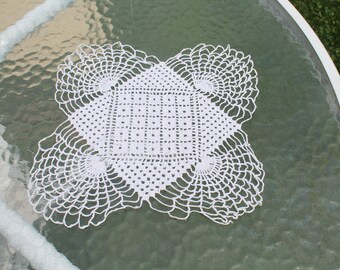 White /  Off White Crocheted Doily