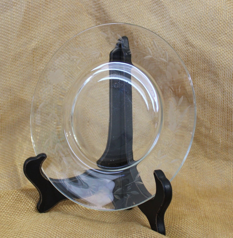 Clear Glass Luncheon Plate From Princess House in the Heritage Etsy