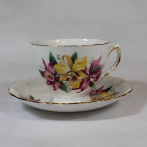 Crown Royal Bone China Teacup and Saucer - Collectible Tea Cup and Saucer - Made in England