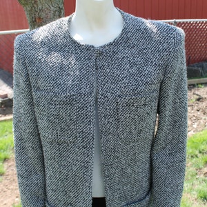 Black Tweed Wool Blend Jacket / Blazer from Liz Claiborne