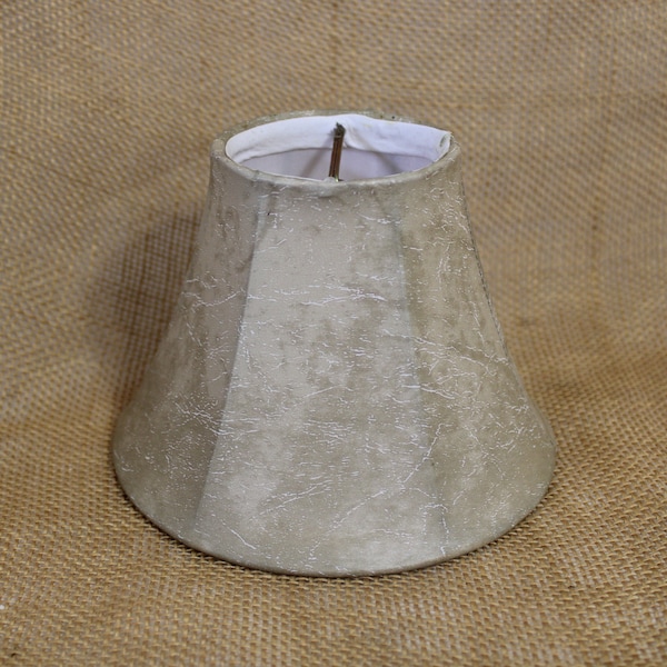 Marbleized Tan Clip on Lamp Shade - Small Classic Lamp Shade