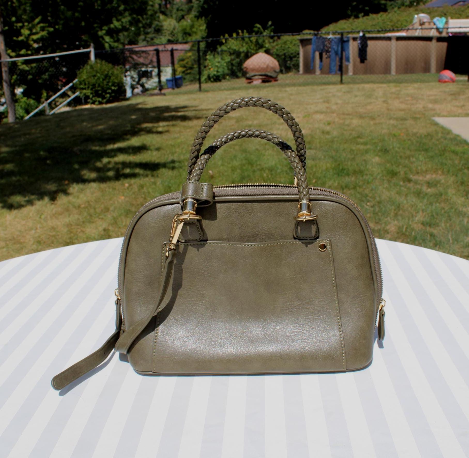 Madison West Green Velvet Party Bucket Bag Madison West Purses - Etsy main image 3