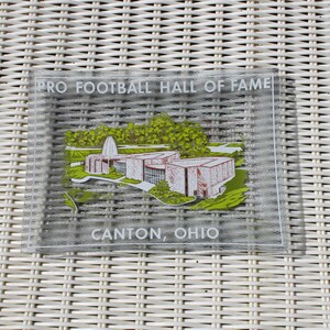 Pro Football Hall of Fame, Canton Ohio Glass Tray / Dish / Ashtray