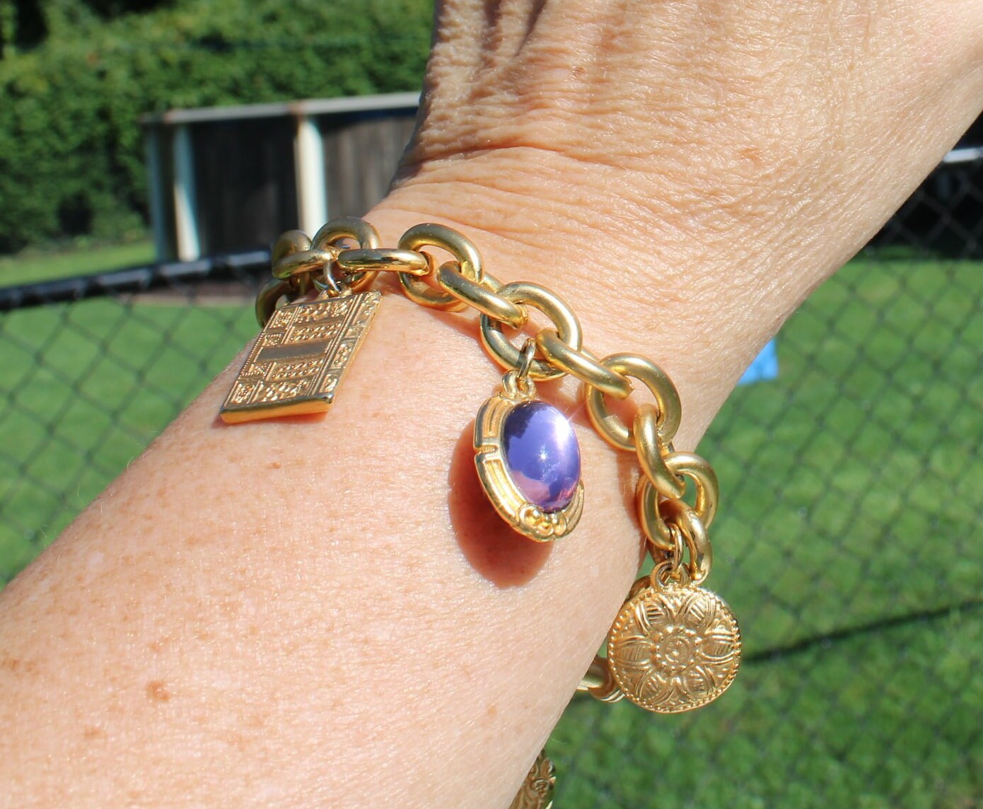 Vintage Gold Filled Charm Bracelet