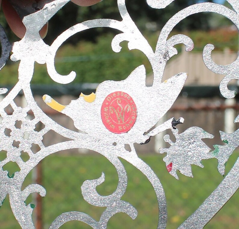 Pewter Metal Heart Wallhanging / Ornament With Scroll Work and - Etsy