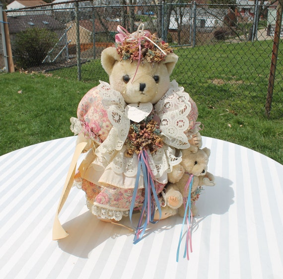 Shabby Chic Bear by Shirley Hock Titled First Sorrow-limited