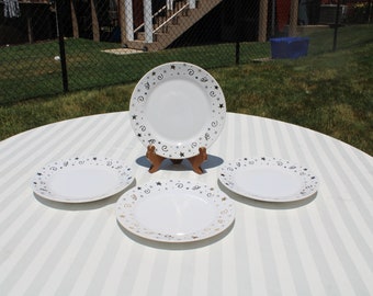 Set of 4 Plates in the Celebration Party Pattern from Pampered