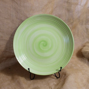 Green Swirl Chop Plate by Royal Norfolk