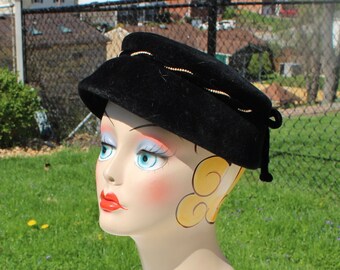 VTG 60s Deluxe Velour Merrimac Body Imported Fur Felt Hat 