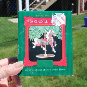 Hallmark 1989 Carousel Horse - &quot;Star&quot; Keepsake Ornament  - 3rd in Carousel Horse Series Christmas Tree Ornament