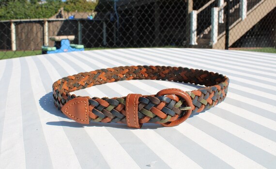 NWT Woven Wrap Belt Argentinean Leather - Apple Green OS WeavingCraft casual argentine leather polo belt for mens  main image 4