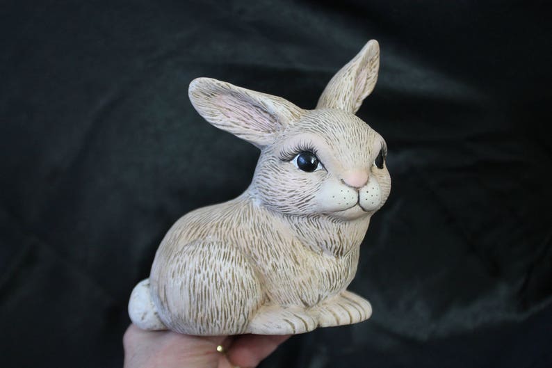 Chalkware Bunny Rabbit Figurine Home Decor - Etsy
