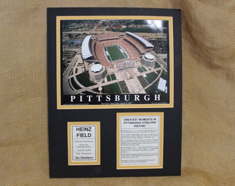 Unframed Pittsburgh Heinz Field Photography with Stadium Facts and Greatest Moments - Pittsburgh Steelers Heinz Field Stadium Inaugural Game
