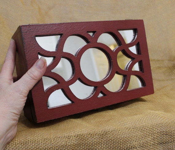 Wood and Mirror Box by LaCasa Bella- Venetian Red… - image 7