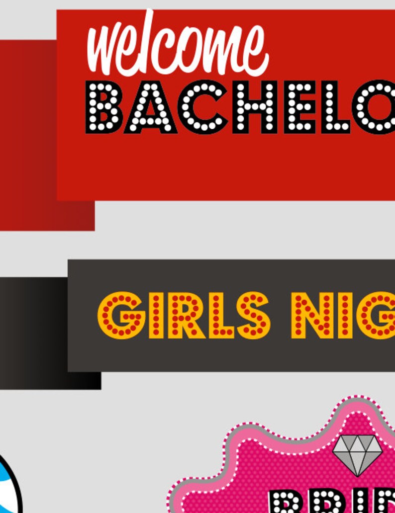 PRINTABLE Bachelorette Photo Booth Props Crown Bride to Be Etsy