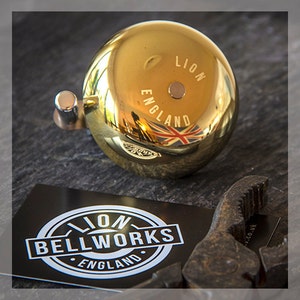 Retro brass bicycle bell, Classic style, made in England image 3