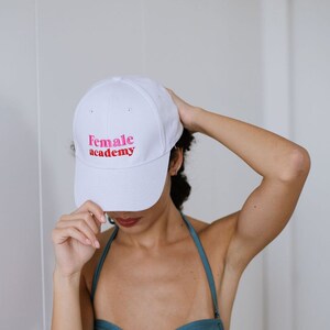Embroidered Cotton Baseball Cap - Female Academy Logo
