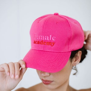 Embroidered Pink Baseball Cap: Female Academy Cotton Hat