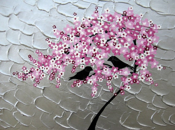 boog Bespreken Koning Lear Japans kersenbloesem schilderij huwelijksgeschenken - Etsy België