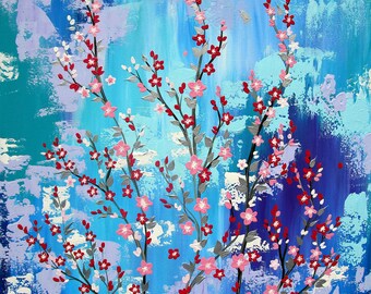 cherry blossom, cherry blossoms, japanese tree, japanese trees, sakura, sakura flowers, japanese flowers, japan, cherry blossom gift,36"x24"