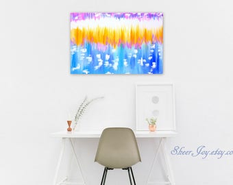 abstract, abstracts, large, on canvas, canvas, art, pretty. pink, pastel, soft, pastels, Painting, wall art, canvas art, big, modern,36"x24"