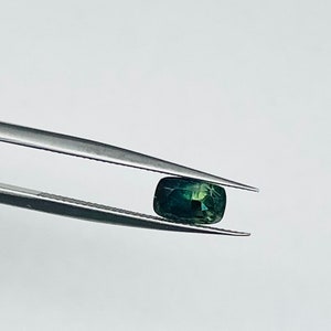 Rectangular teal sapphire 1.03ct parti sapphire unset loose gemstone blue green sapphire gemstone earth mined sapphire 100% natural