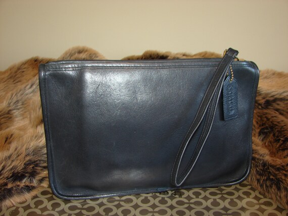 Coach Vintage NYC Bonnie Cashin Navy Blue Leather… - image 1