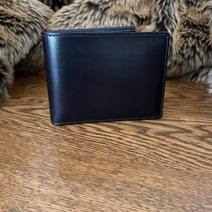 NWT Vintage Coach Men's Black Leather Bifold ID Wallet! - Etsy