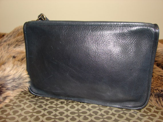 Coach Vintage NYC Bonnie Cashin Navy Blue Leather… - image 2